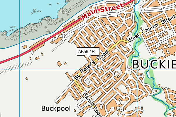 AB56 1RT map - OS VectorMap District (Ordnance Survey)