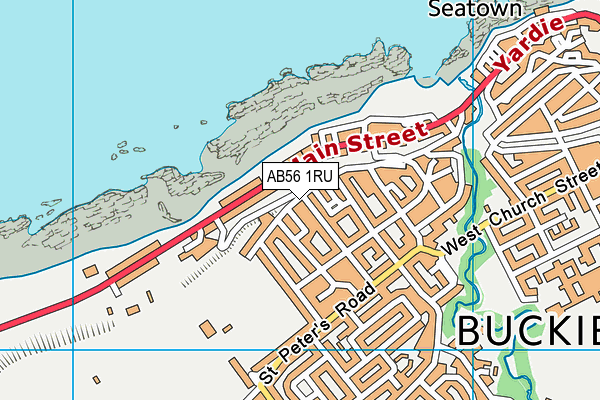 AB56 1RU map - OS VectorMap District (Ordnance Survey)