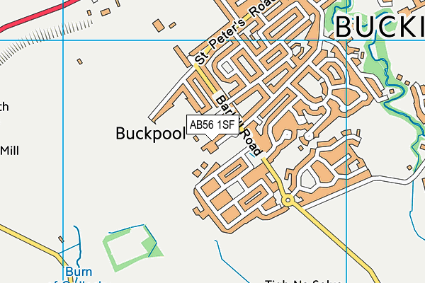 AB56 1SF map - OS VectorMap District (Ordnance Survey)