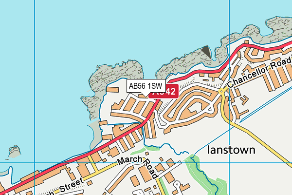 AB56 1SW map - OS VectorMap District (Ordnance Survey)