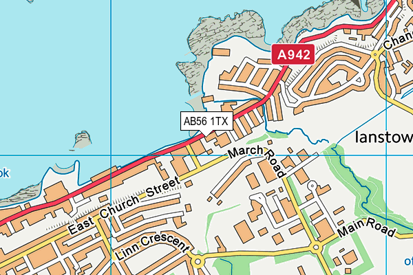 AB56 1TX map - OS VectorMap District (Ordnance Survey)