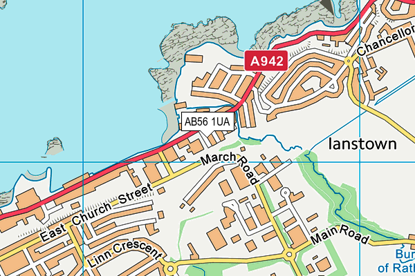 AB56 1UA map - OS VectorMap District (Ordnance Survey)
