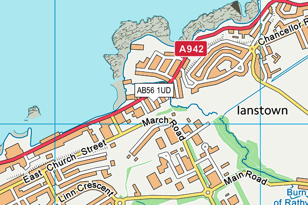 AB56 1UD map - OS VectorMap District (Ordnance Survey)