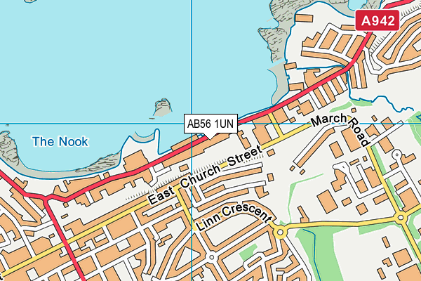 AB56 1UN map - OS VectorMap District (Ordnance Survey)