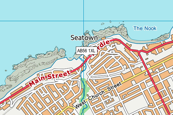 AB56 1XL map - OS VectorMap District (Ordnance Survey)