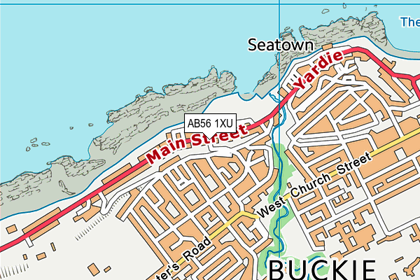 AB56 1XU map - OS VectorMap District (Ordnance Survey)