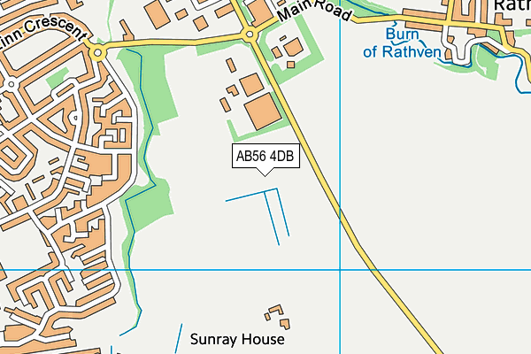 AB56 4DB map - OS VectorMap District (Ordnance Survey)