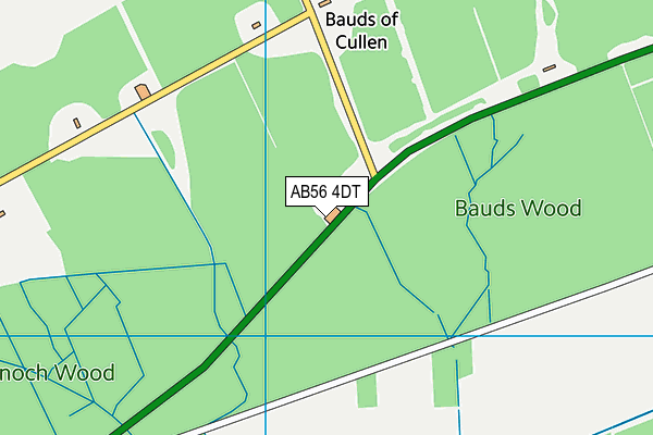 AB56 4DT map - OS VectorMap District (Ordnance Survey)