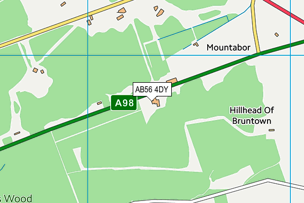 AB56 4DY map - OS VectorMap District (Ordnance Survey)