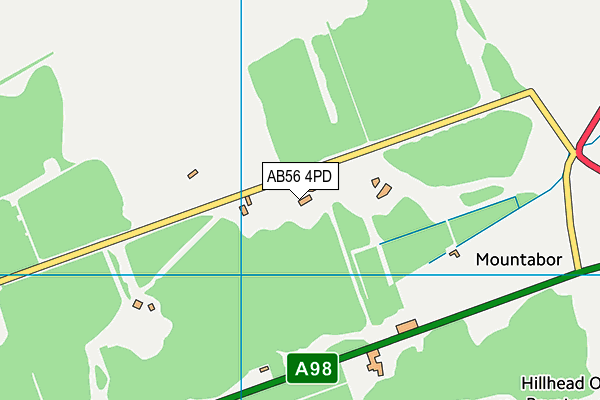AB56 4PD map - OS VectorMap District (Ordnance Survey)