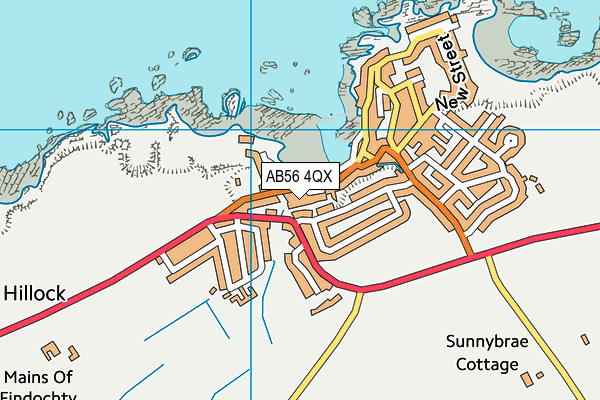 AB56 4QX map - OS VectorMap District (Ordnance Survey)