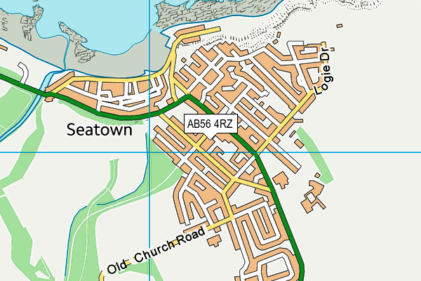 AB56 4RZ map - OS VectorMap District (Ordnance Survey)