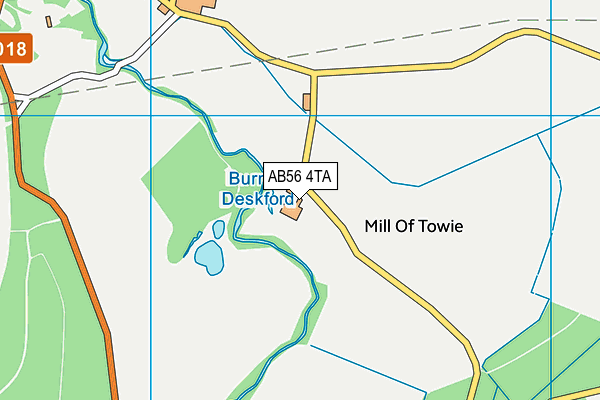 AB56 4TA map - OS VectorMap District (Ordnance Survey)