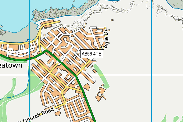 AB56 4TE map - OS VectorMap District (Ordnance Survey)