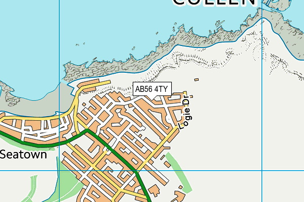 AB56 4TY map - OS VectorMap District (Ordnance Survey)