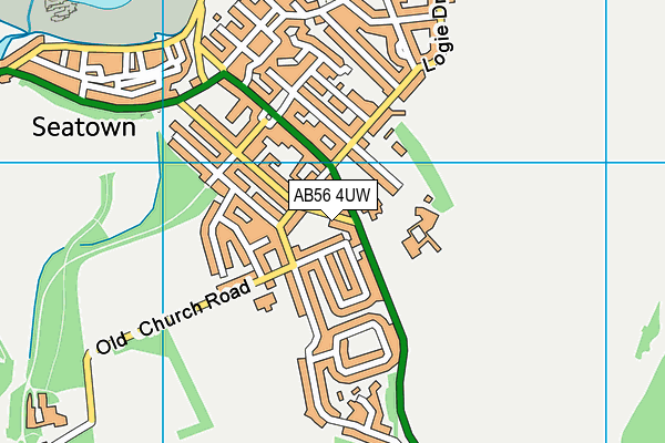 AB56 4UW map - OS VectorMap District (Ordnance Survey)