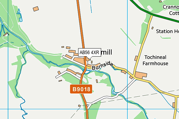 AB56 4XR map - OS VectorMap District (Ordnance Survey)