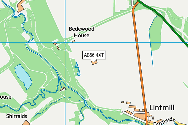 AB56 4XT map - OS VectorMap District (Ordnance Survey)