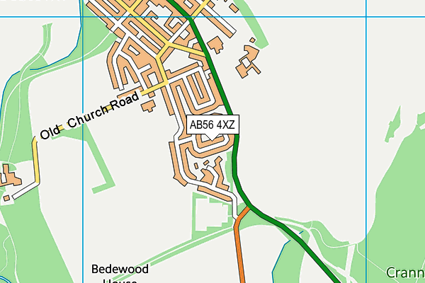 AB56 4XZ map - OS VectorMap District (Ordnance Survey)