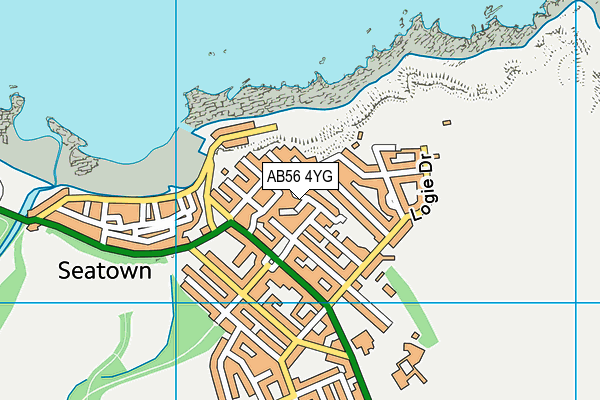 AB56 4YG map - OS VectorMap District (Ordnance Survey)