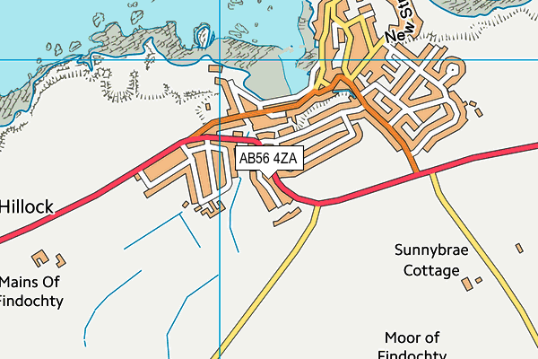AB56 4ZA map - OS VectorMap District (Ordnance Survey)