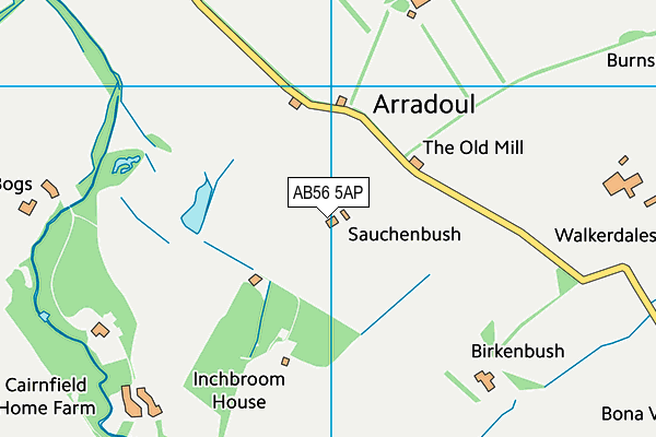 AB56 5AP map - OS VectorMap District (Ordnance Survey)