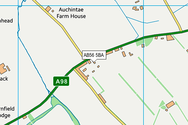AB56 5BA map - OS VectorMap District (Ordnance Survey)