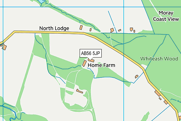 AB56 5JP map - OS VectorMap District (Ordnance Survey)