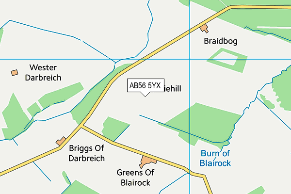 AB56 5YX map - OS VectorMap District (Ordnance Survey)