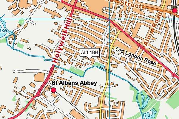 AL1 1BH map - OS VectorMap District (Ordnance Survey)