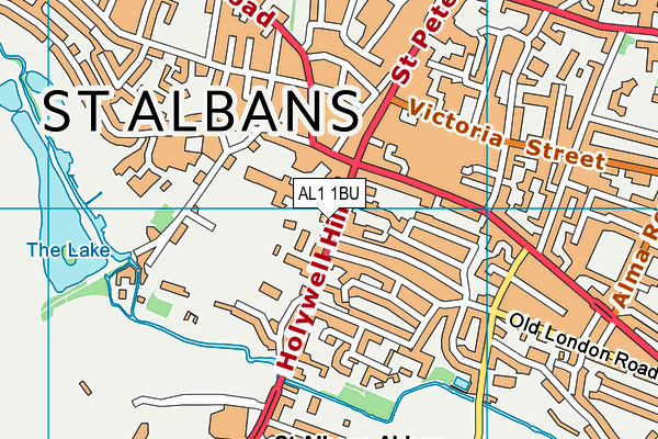 AL1 1BU map - OS VectorMap District (Ordnance Survey)