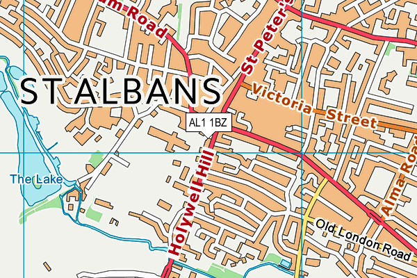 AL1 1BZ map - OS VectorMap District (Ordnance Survey)