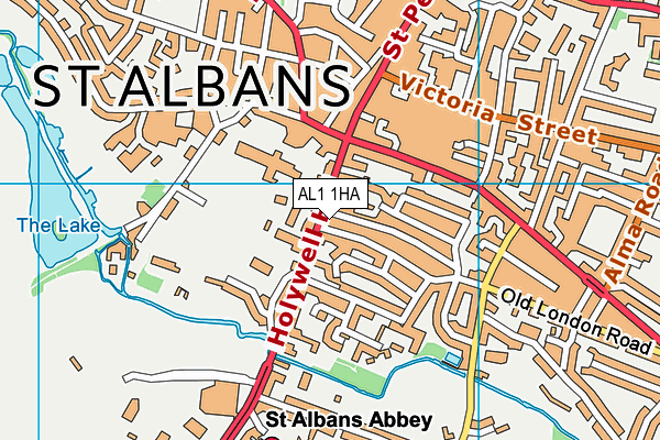 AL1 1HA map - OS VectorMap District (Ordnance Survey)