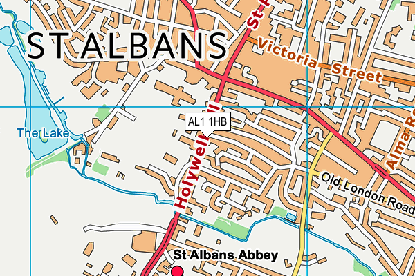 AL1 1HB map - OS VectorMap District (Ordnance Survey)