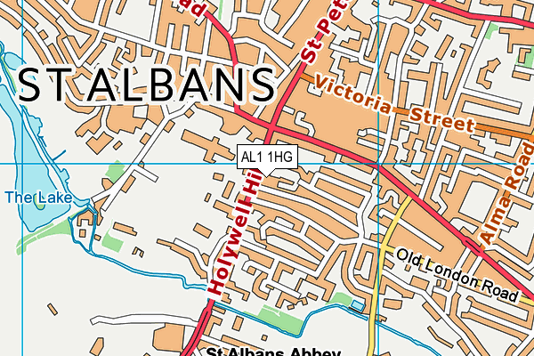 AL1 1HG map - OS VectorMap District (Ordnance Survey)