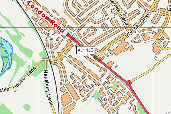 AL1 1JE map - OS VectorMap District (Ordnance Survey)