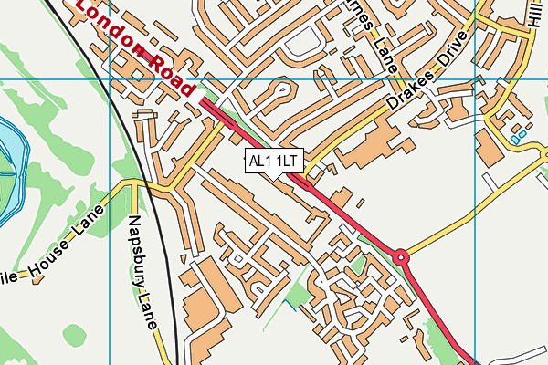 AL1 1LT map - OS VectorMap District (Ordnance Survey)