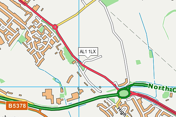 AL1 1LX map - OS VectorMap District (Ordnance Survey)