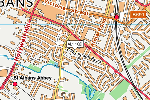 Map of OLD LONDON ROAD GARAGE (ST ALBANS) LIMITED at district scale