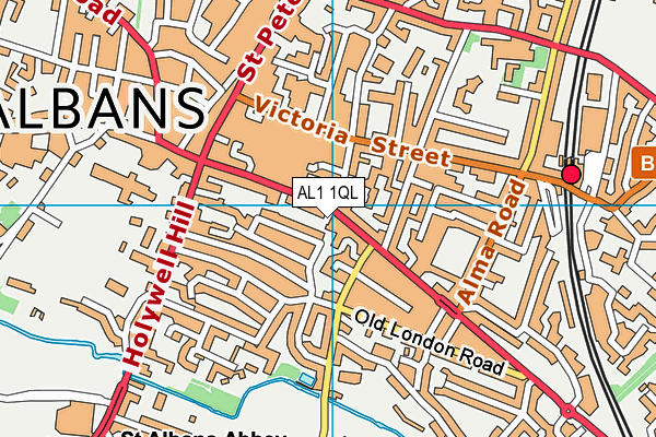 AL1 1QL map - OS VectorMap District (Ordnance Survey)