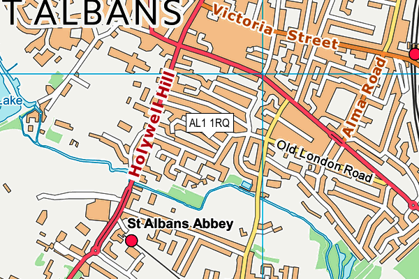 AL1 1RQ map - OS VectorMap District (Ordnance Survey)