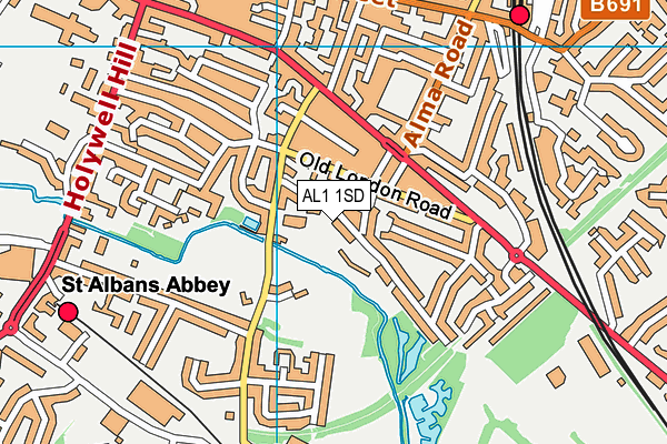Map of SAINT ALBANS SASH LIMITED at district scale