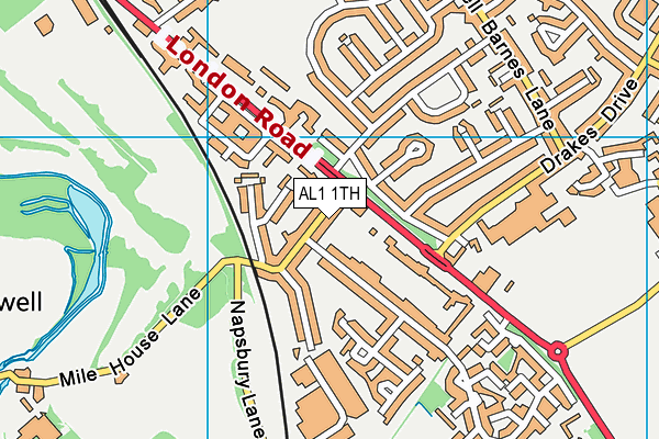 AL1 1TH map - OS VectorMap District (Ordnance Survey)