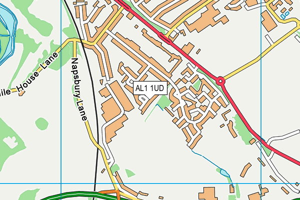 AL1 1UD map - OS VectorMap District (Ordnance Survey)