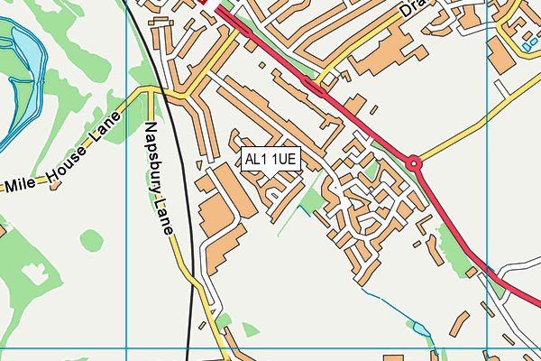 AL1 1UE map - OS VectorMap District (Ordnance Survey)