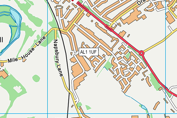 AL1 1UF map - OS VectorMap District (Ordnance Survey)