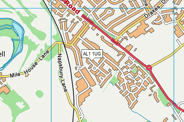 AL1 1UG map - OS VectorMap District (Ordnance Survey)