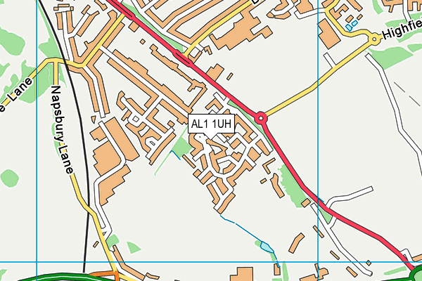 AL1 1UH map - OS VectorMap District (Ordnance Survey)