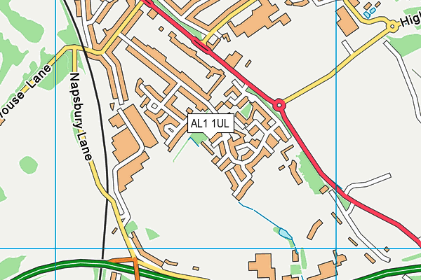 AL1 1UL map - OS VectorMap District (Ordnance Survey)