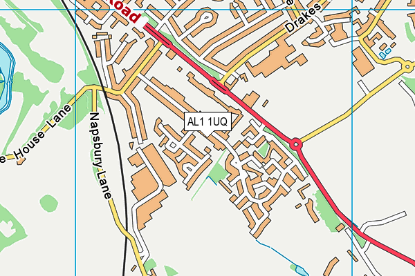AL1 1UQ map - OS VectorMap District (Ordnance Survey)